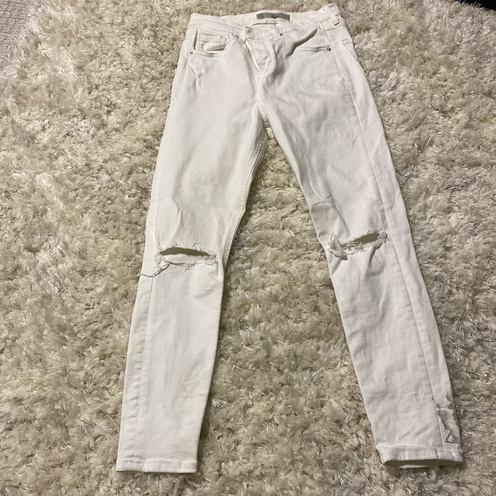 ZARA WHITE TOPSHOP MOTO skiny jeans JAMIE Size 28